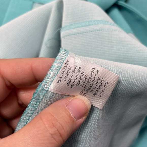 Studio I 18W Teal Blazer Jacket Short Sleeve Business Church Grandma Mom Core - Picture 9 of 10